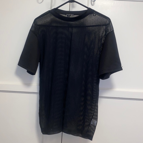 Fashion Nova Small Black Mesh Shirt - Picture 1 of 9